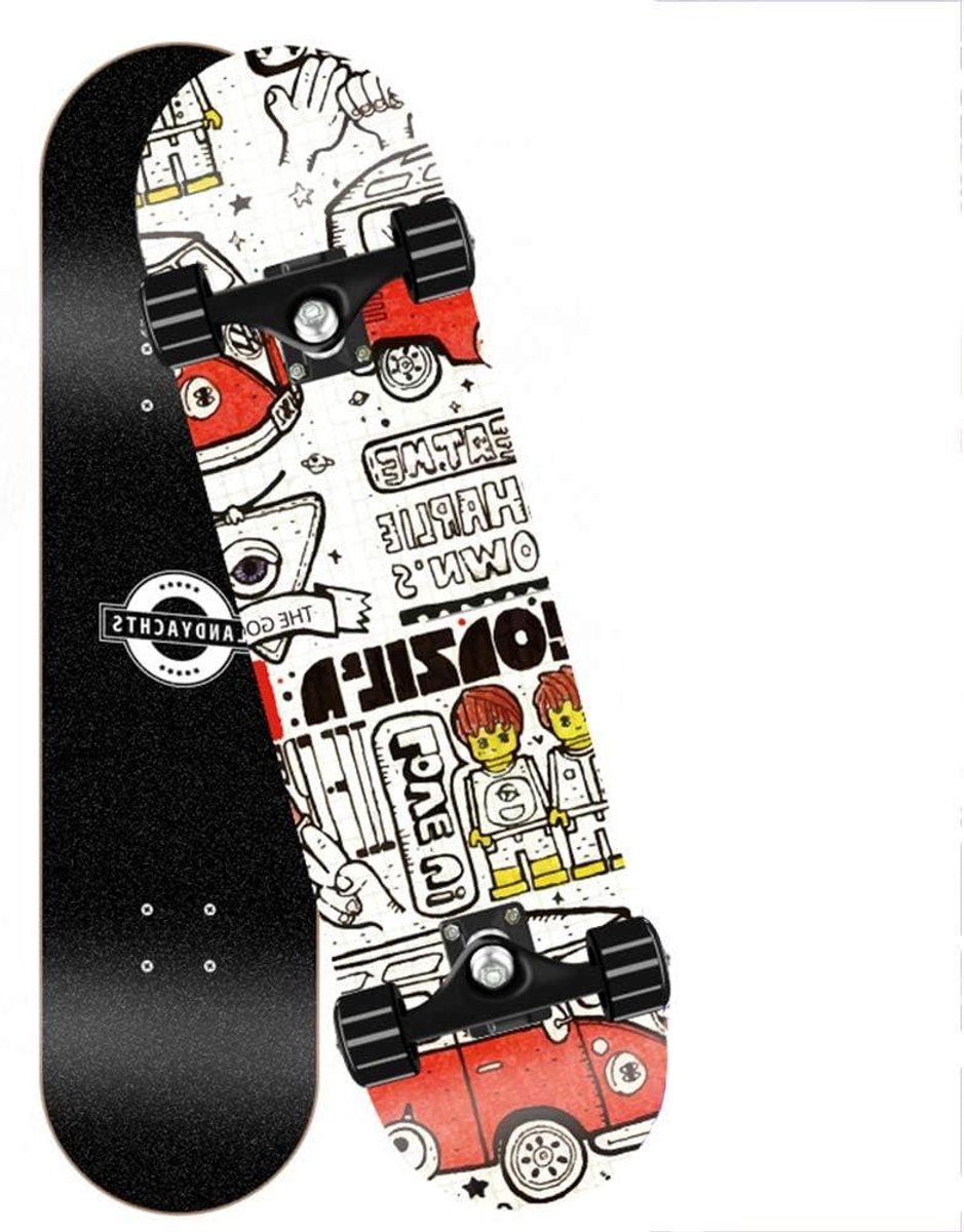 Compleet Skateboard Beginner Board Trucs en Skatepark Dubbele Kick 31 Inch