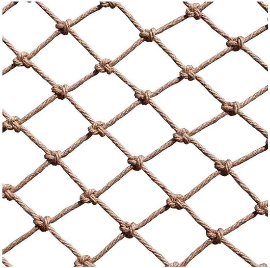 Henneptouwnet - Veiligheidsnet - Kinderen beschermen - Hoge treksterkte - 150x300 cm - Natuurlijk