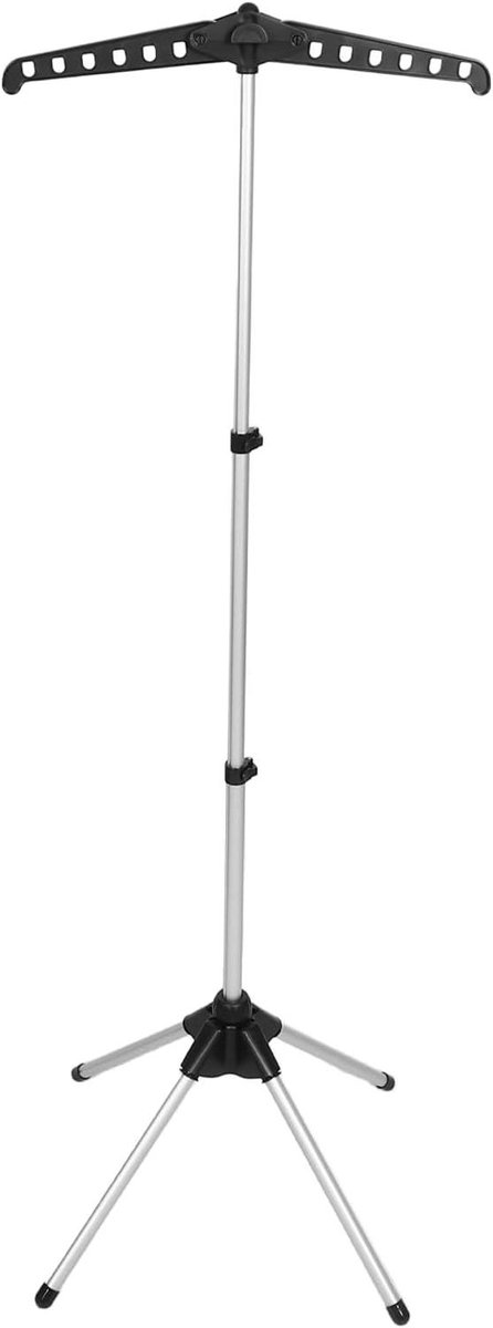 Opvouwbare Kledingstomer Standaard - Stoomrek Kledinghanger - Kleding Stomen Drogen - Verstelbare Hoogte - Tot 147 cm - Zwart