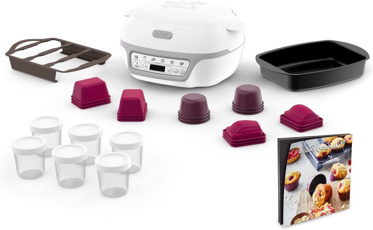 Intelligente Taartmachine - Bakmachine Gebak - Zelf Bakken Thuis - 5 Automatische Programma's - Maxi Pack - Zilver
