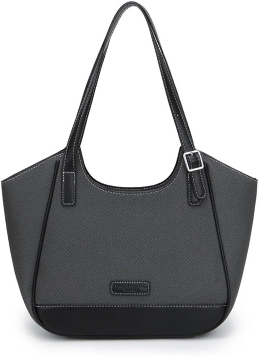 Dames Handtas - Schoudertas Hobo - Dagelijks Gebruik - Verstelbare Band - 24x5x32 cm - Grijs