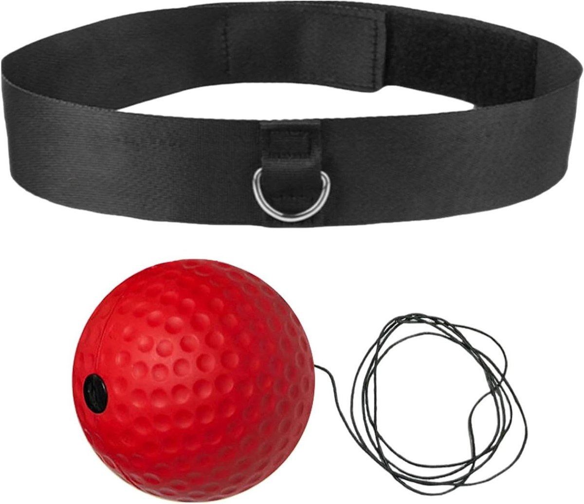 Boks Trainingsbal - Reflex Set - Verbeter Coördinatie - Lichtgewicht Ontwerp - Compact Formaat - Rood