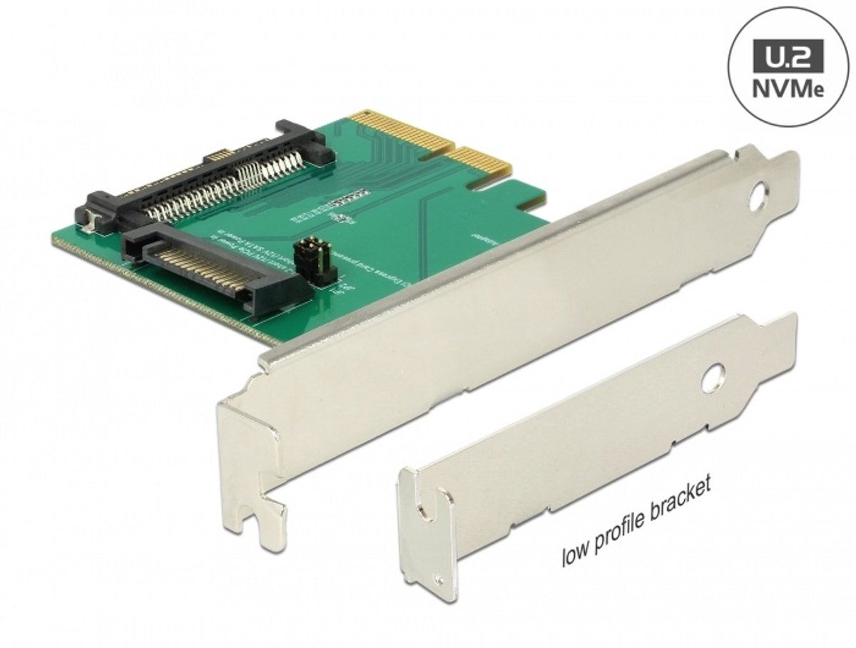 PCI Express X4-kaart> 1 x interne U.2 NVME SFF-8639 mannelijk