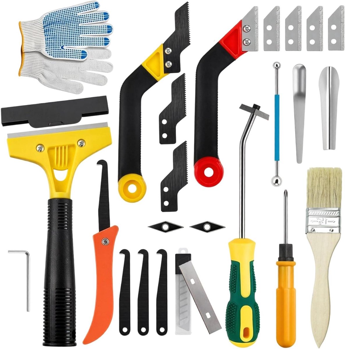 Voegenschraper Set - Schraapgereedschap - Kit Verwijderen - Inclusief Reservemessen - 33 Delig - Niet Gespecificeerd