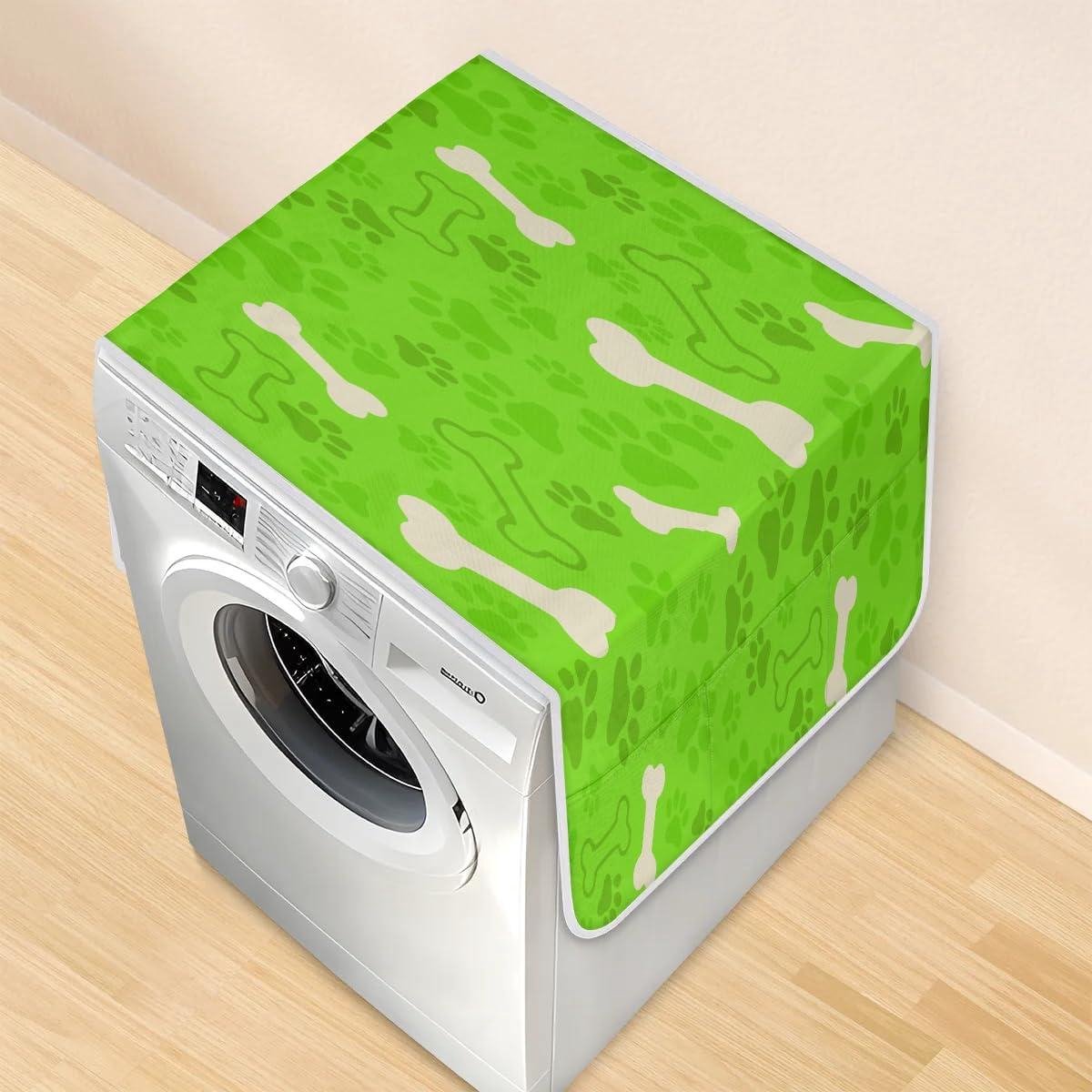 Wasmachine Drogerhoezen Apparaatbeschermers Apparaten Beschermen Zes Opbergzakken 117 x 48.5 cm Pootafdruk Print