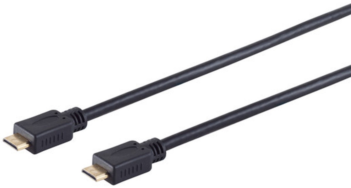 Mini HDMI 1.4 Kabel - 4K 30Hz - Verguld - 1,5 meter - Zwart