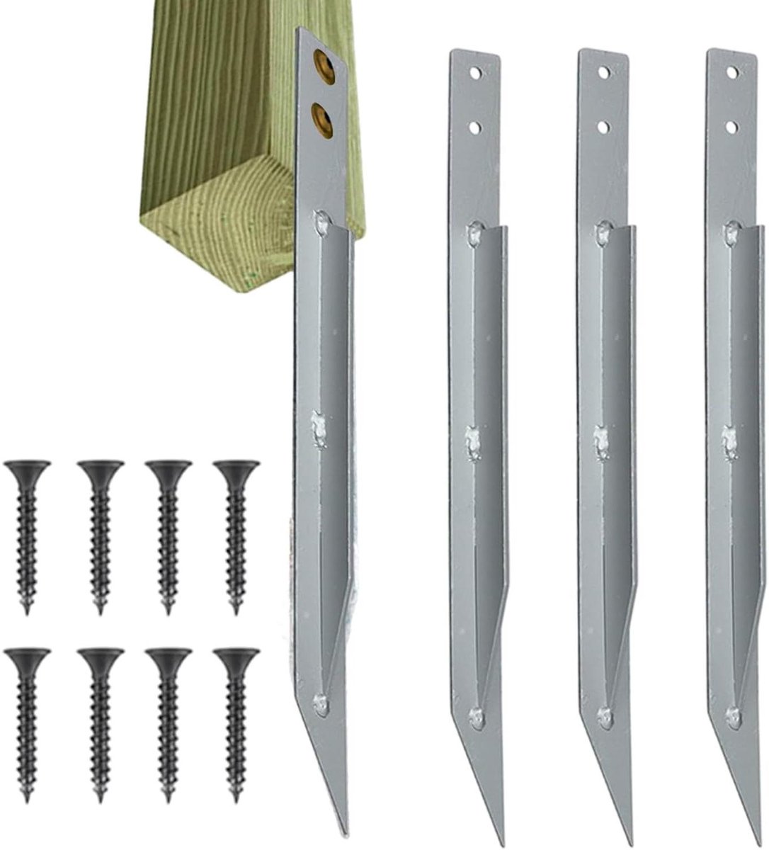 Schommelset Ankers - Grondpennen - Tuin Stabiliseren - Zware Metaalconstructie - 4 Stuks - Metaal