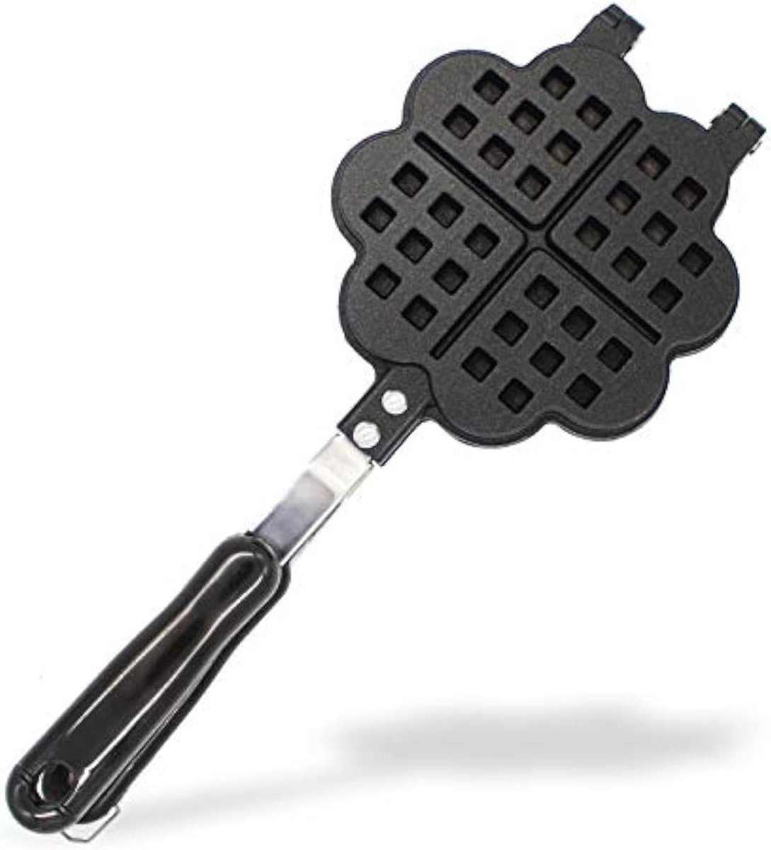 Wafelijzer Hartvorm - Keuken Tool - Lekkere Wafels Maken - Antiaanbaklaag - 14cm Grid - Rood