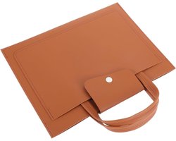 Laptoptas - Computertas Handtas - Reizen en Werk - Drukknop Sluiting - Tot 13 inch - Kaki