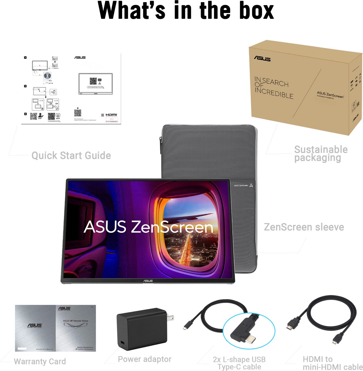 16" ASUS ZenScreen OLED MQ16FC draagbare monitor 1920x1200 WUXGA USB-C mini-HDMI 95% DCI-P3 Flicker Free Low Blue Light - Afbeelding 4
