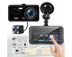 Autodashcam met twee camera's - Opnames voor en achter - Full HD - Parkeerbewakingsmodus - 170° groothoeklens