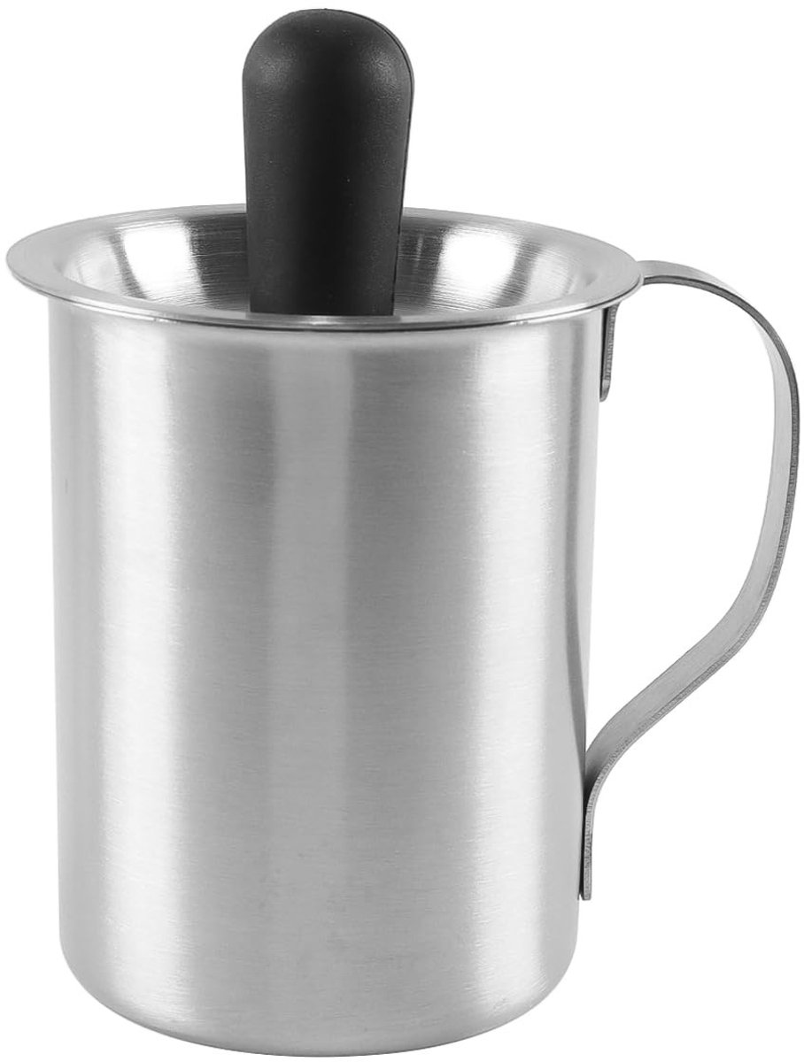 Allecto - Set van sausblikken en -kwasten - multifunctionele saustrommel - roestvrijstalen BBQ-sauspan - 500 ml - grillen - ideaal voor koken en ba...