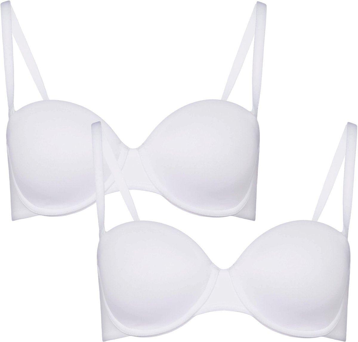 BeeDees T-Shirt BH Stepy Soft WDP (2-er Pack) Met naadloze cups, gevoerde cups en multiway-bandjes, veelzijdig draagbaar wit