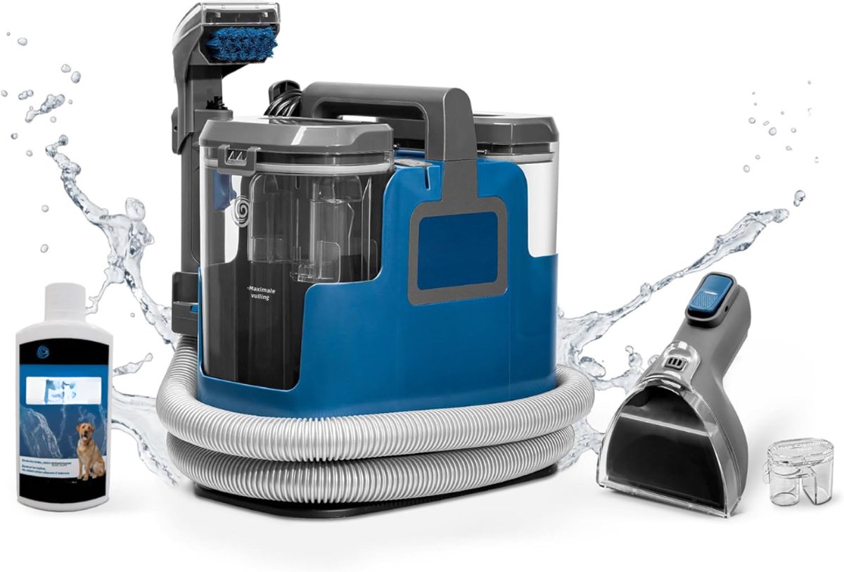 YOR® Stoomreiniger bank - Stoomreiniger - Stoomreiniger meubels - 500 W - Draagbaar - Blauw - ‎34cm x 23cm x 36cm