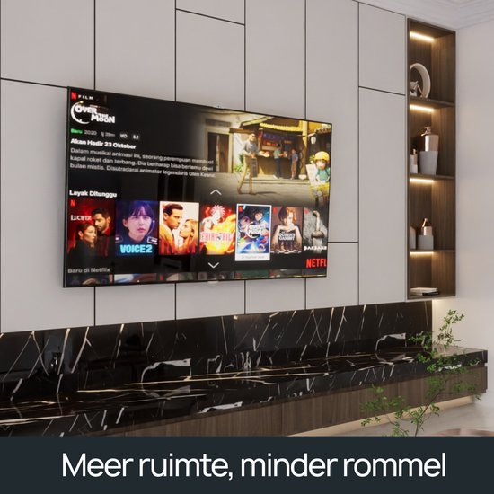 Meisterhome TV Muurbeugel 32 t/m 70 Inch – Draaibaar & Kantelbaar – Universele TV Beugel – VESA 400x400 – Uitschuifbaar – Max. 45 kg – Zwart