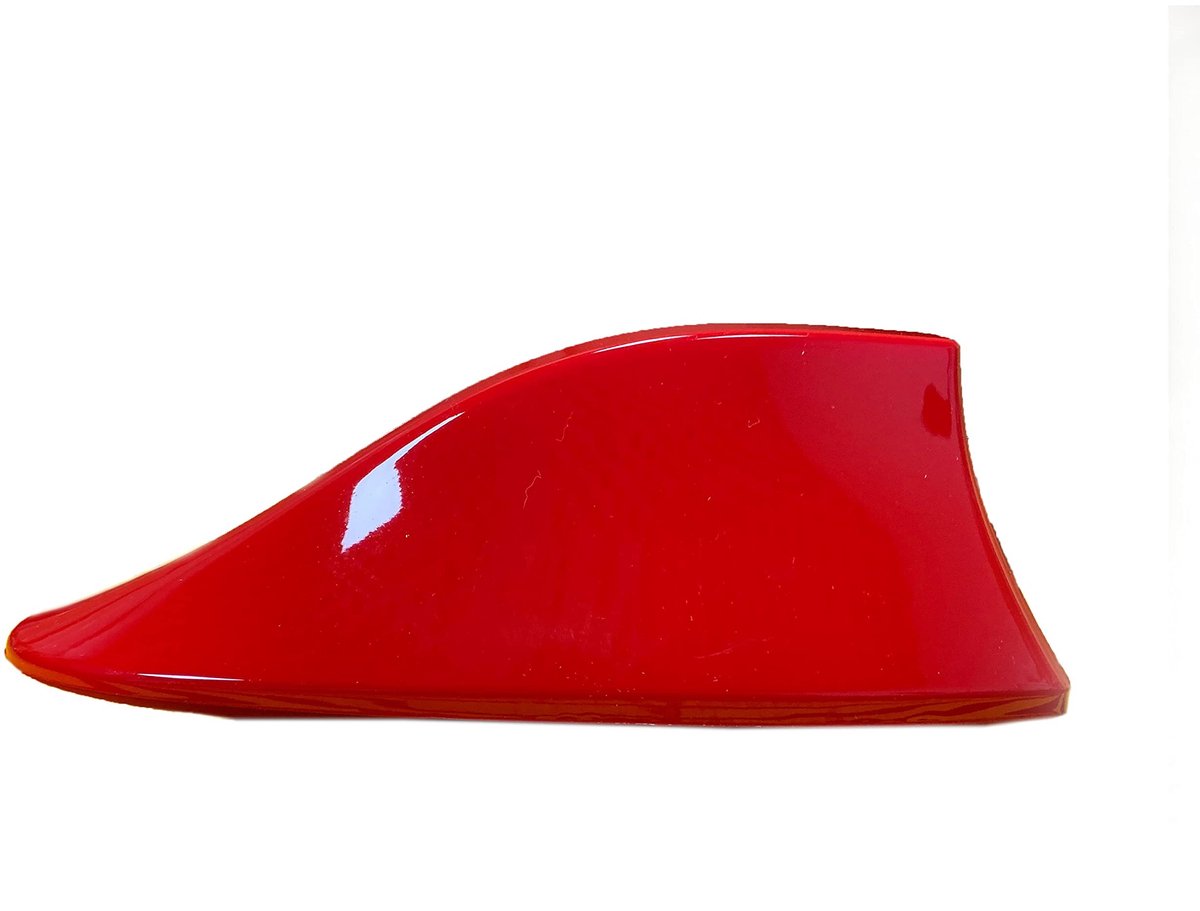 Allecto - Shark Fin Antenne - Universele Radioantenne - Stijlvol Design - Rood - Geschikt voor de meeste auto’s - Antenne voor Toyota, Nissan,...