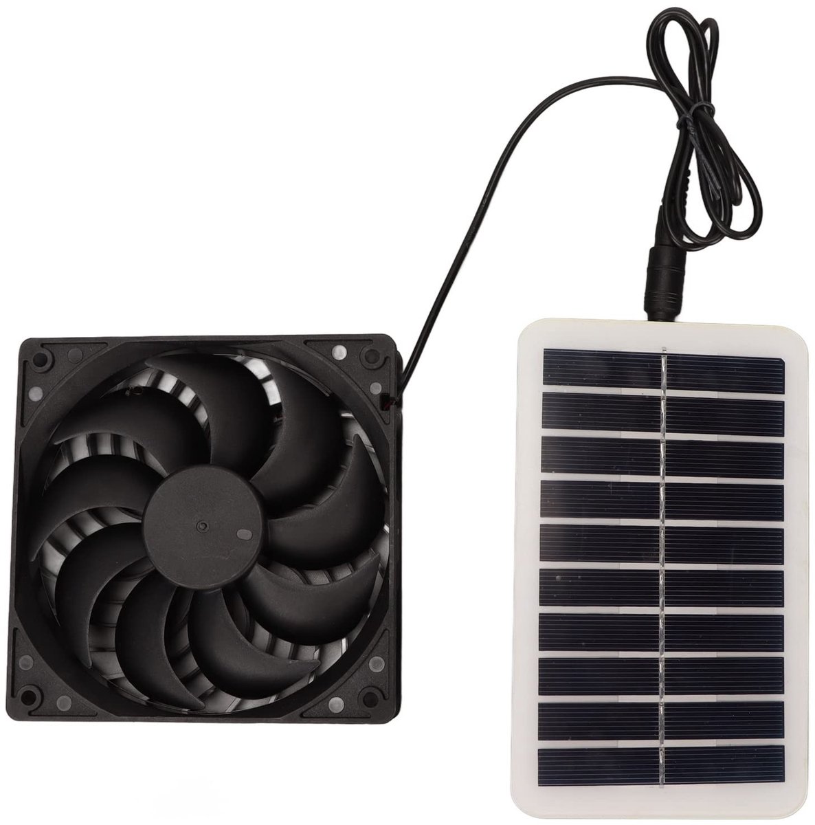 Allecto - Zonne-energie Afzuigventilator - Draagbare Luchtververser - Energiezuinig - Voor Keuken en Tuin - Ventilatie - Vermindert vochtigheid - D...