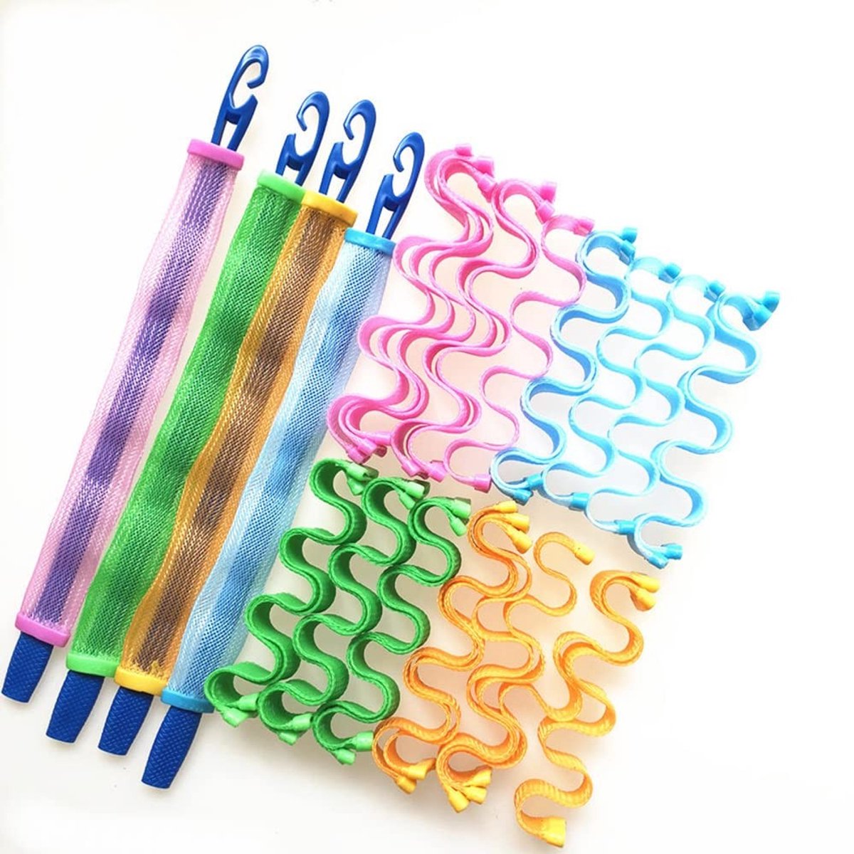 Allecto - Haarrollers Set - 36-delig - Geen hitte - Ideaal voor krullen - Lang haar - Makkelijk in gebruik - Geschikt voor styling - Diverse formaten