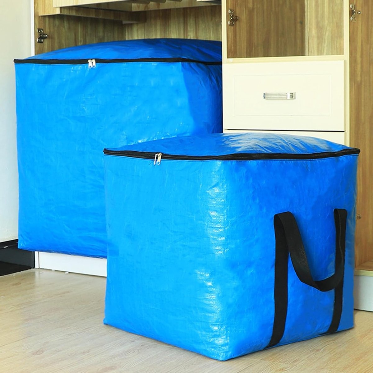 Opvouwbare Opbergdoos met Deksel en Handvatten, 125 L, 50 x 50 x 50 cm, Ideaal voor Kleding en Speelgoed