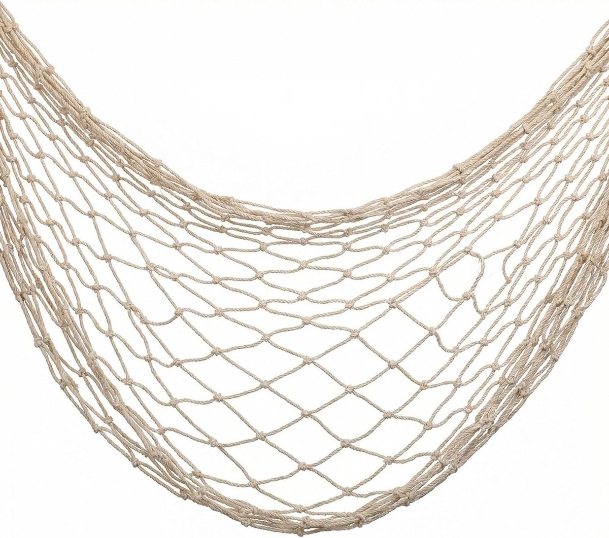 Visnet Wandbehang 150 cm x 200 cm, Maritieme Decoratie voor Muur, Visnet Decoratie, Beige Deco Mesh, Groot Formaat voor Interieurstyling