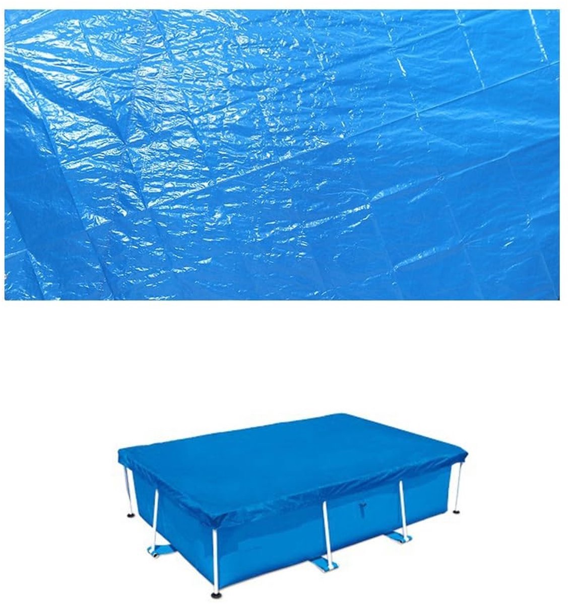 Dailygoods- Poolhoes 300x201 cm - Zonnekap - Beschermende Dekbedekking - Waterbesparend - Trekkoord Design - Vermindert Verdamping - Zwembadafdekking