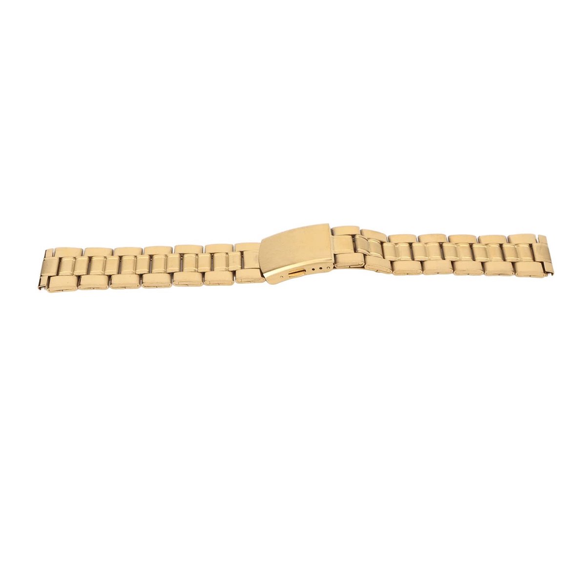 Dailygoods - Roestvrijstalen Horlogeband - Vervangende Metalen Horlogeband - Dubbele Sluiting Gesp - Gouden Bescherming - 18mm - Geschikt voor Dames -...