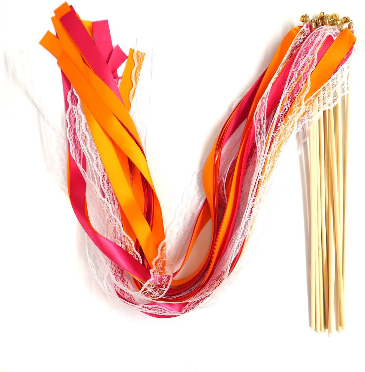 Dailygoods- Feenstaaf 30 Stuks - Houten Toverstokken - Bruiloft Luchtslangen - Geluksstokken - Verjaardagen - 30 cm Lengte - Toverstaf
