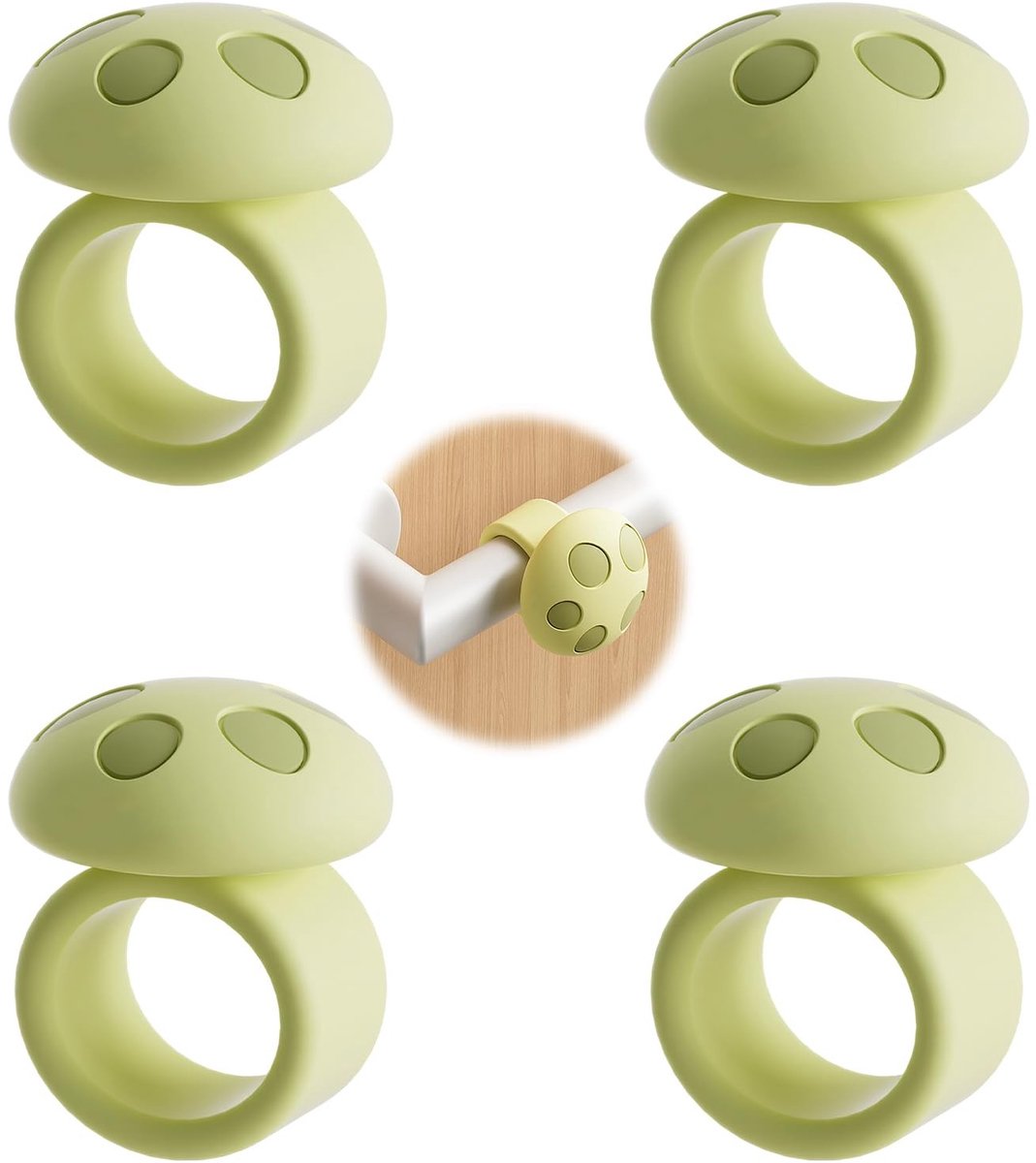 Dailygoods- Deurbeschermer - Siliconen Deurstopper - Set van 4 Stuks - Wandbescherming - Anticollisie Ring - Comfortabel en Duurzaam - Deurstoppers