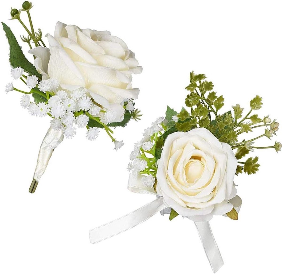 Kunstmatige Polsboeket voor Bruiloften, Feesten en Verjaardagen - Elegante Bloemenaccessoires in Wit