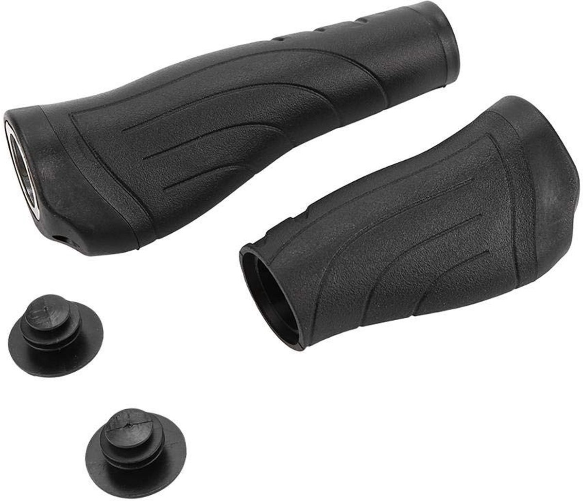 Dailygoods- Fietsstuurgrepen Rubber - Ergonomisch Ontwerp - Antislip Grip - Korte/Lange Lengtecombinatie - Stevige Pasvorm - Hoogwaardig Materiaal - Fietshandvat