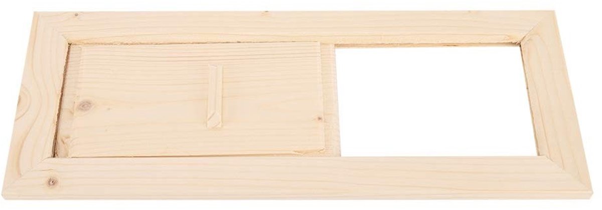 Dailygoods - Ventilatierooster - Houten Rechthoek - Ideaal voor Sauna en Stoombad - Luchttoevoer Hendel - Duurzaam en Gezond - Eenvoudig Schoon te Mak...