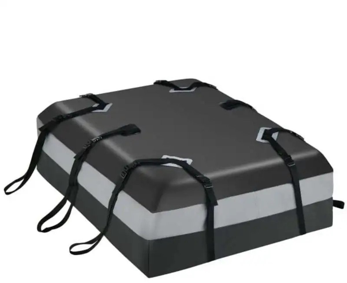 Dailygoods 420 L dakkoffer voor auto met cijferslot & 6 deurhaken & antislipmat waterdichte dakkoffer grijs