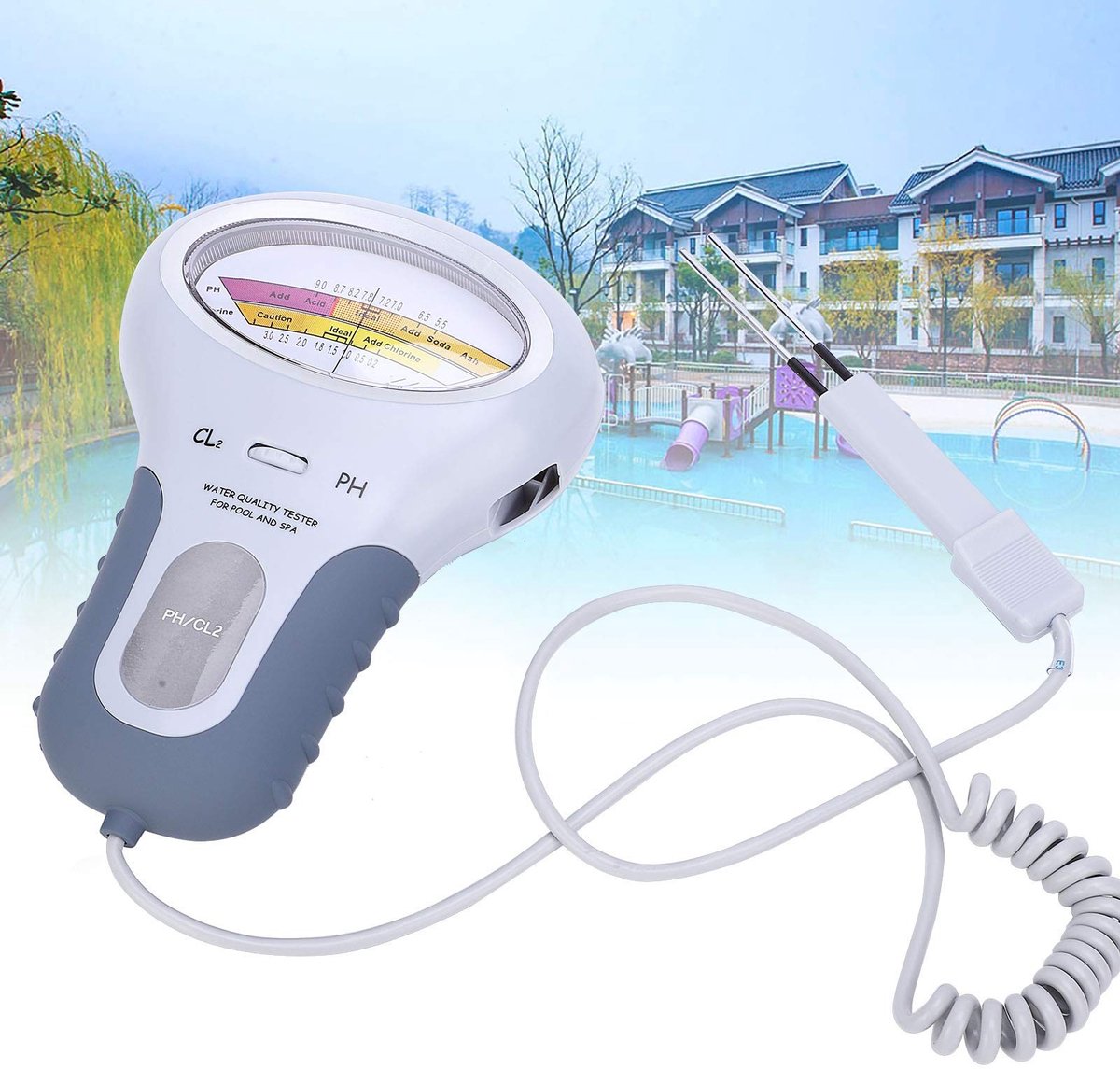Dailygoods- Waterkwaliteitsmeter met Probe - Watertester Zwembad - Watertester Drinkwater - Watertester Aquarium - Chlorine Detector - pH Meter - Water Tester