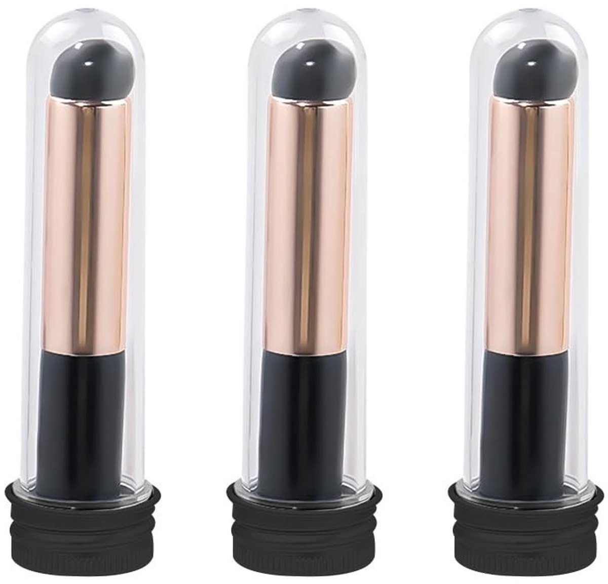 Dailygoods- Lipapplicator 3-delig - Herbruikbare Lippenmaskerapplicator - Siliconen Make-upborstel - Geschikt voor Lipmake-up - Blenden van Blush/Highlighter - Zachte Aanpassing aan de Huid