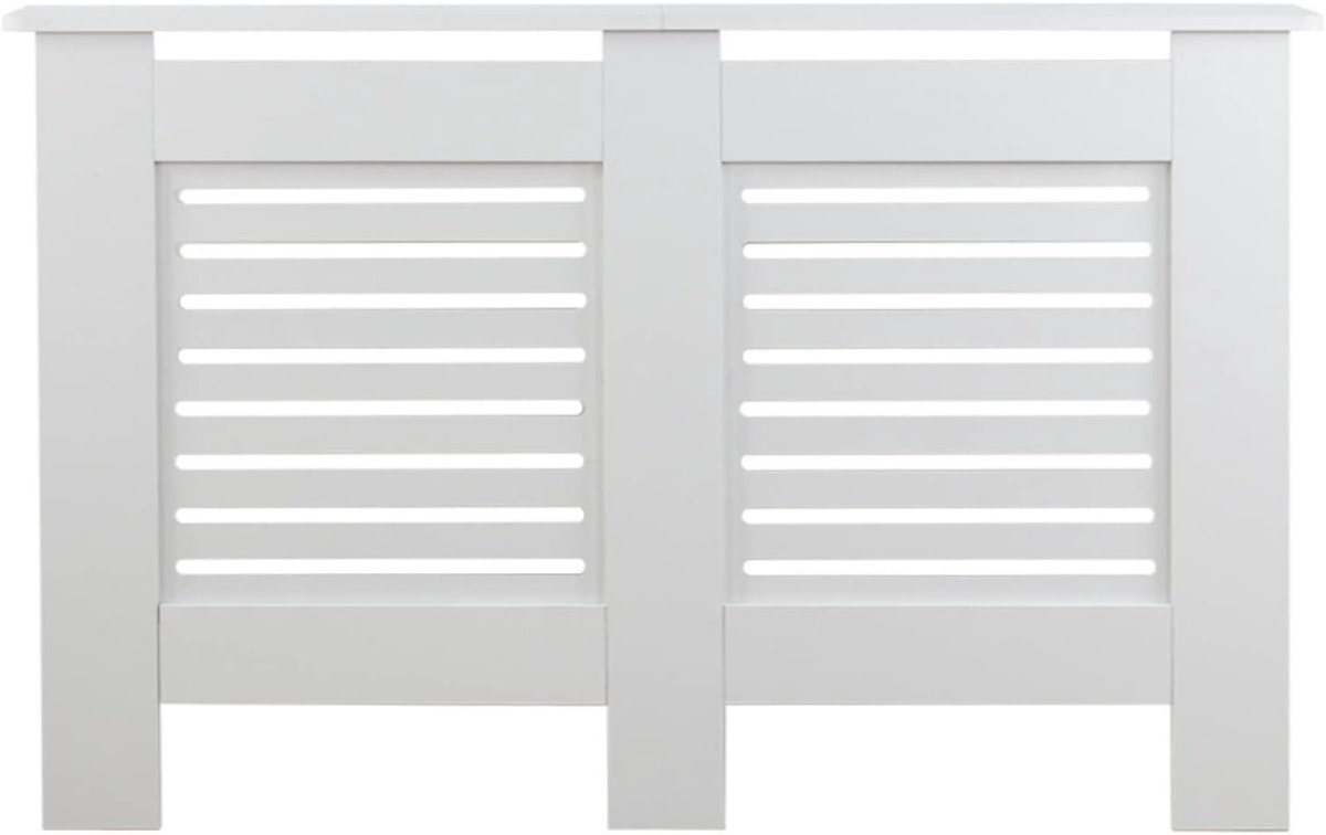 Radiator ombouw - Verwarming omkasting - Ruimte verfraaien - Bovenste plank - 112 cm breed - Wit