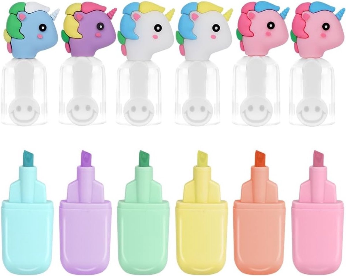 Kleurrijke Highlighters Set van 6, Aantrekkelijke Markers voor Notities, Planner en Schoolbenodigdheden