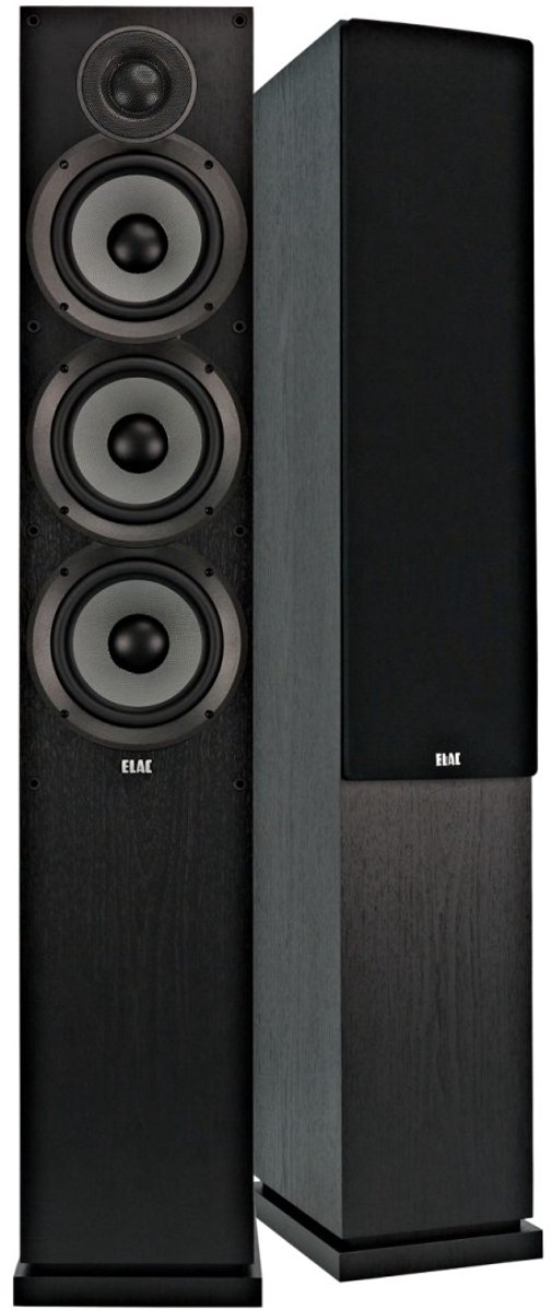 ELAC Debut F6.2 Floorstanding Speakers (Pair), Black Ash