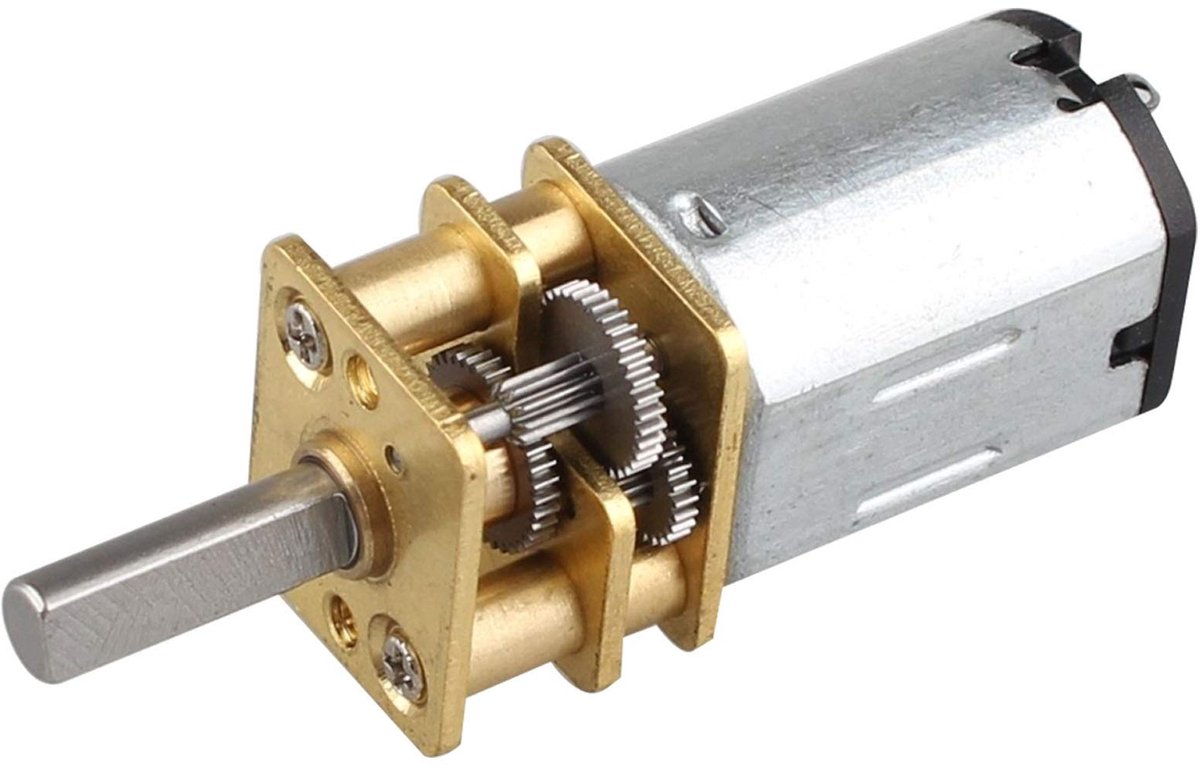 BRENZOOS- Micro Gear Box Volledig Metalen Structuur - DC Motor 3V - 30 RPM Snelheid - Koperen Versnellingsbak - Precisie Tandwielen - Geschikt voor Robotmodellen