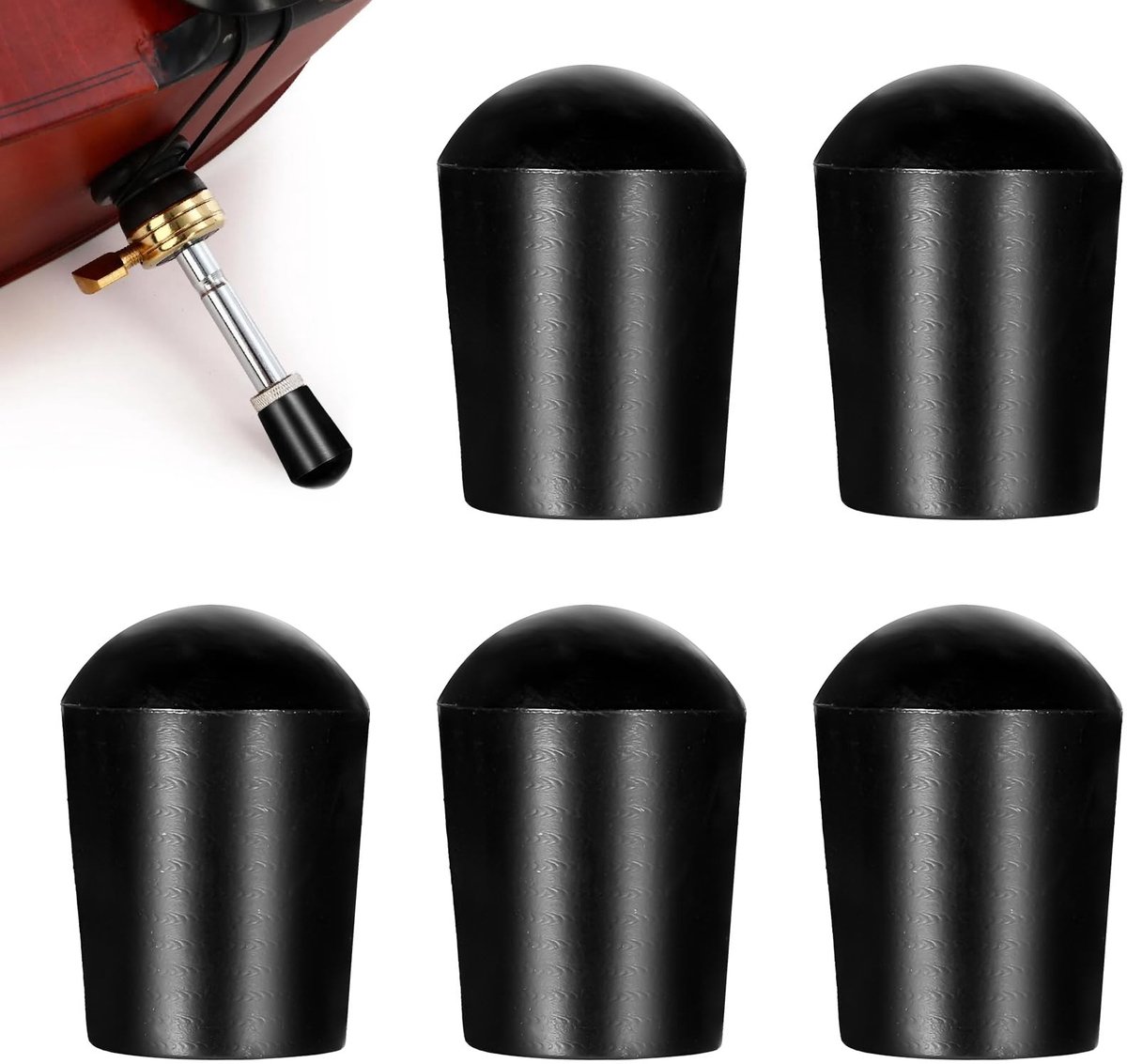 Dailygoods- Endpin Cap Antislip Ontwerp - Cello Protector - 5 Stuks - Rubber - Vloervriendelijk - Duurzaam Materiaal - Cello Tip