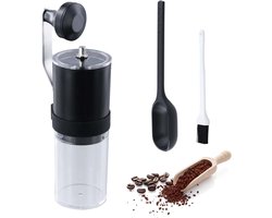 Handmatige Koffiemolen - Draagbare Molen - Verse Koffie - Keramisch Maalwerk - 19g Reservoir - Zwart
