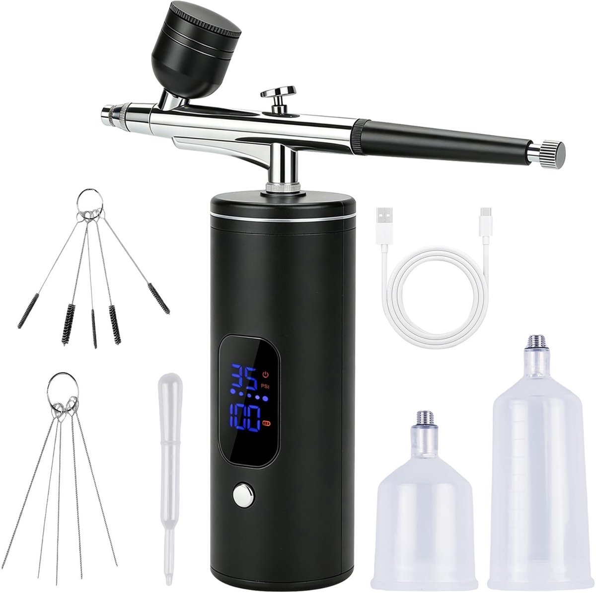 Dailygoods - Draadloze Airbrush-Set met Compressor voor Make-up en Taartdecoratie
