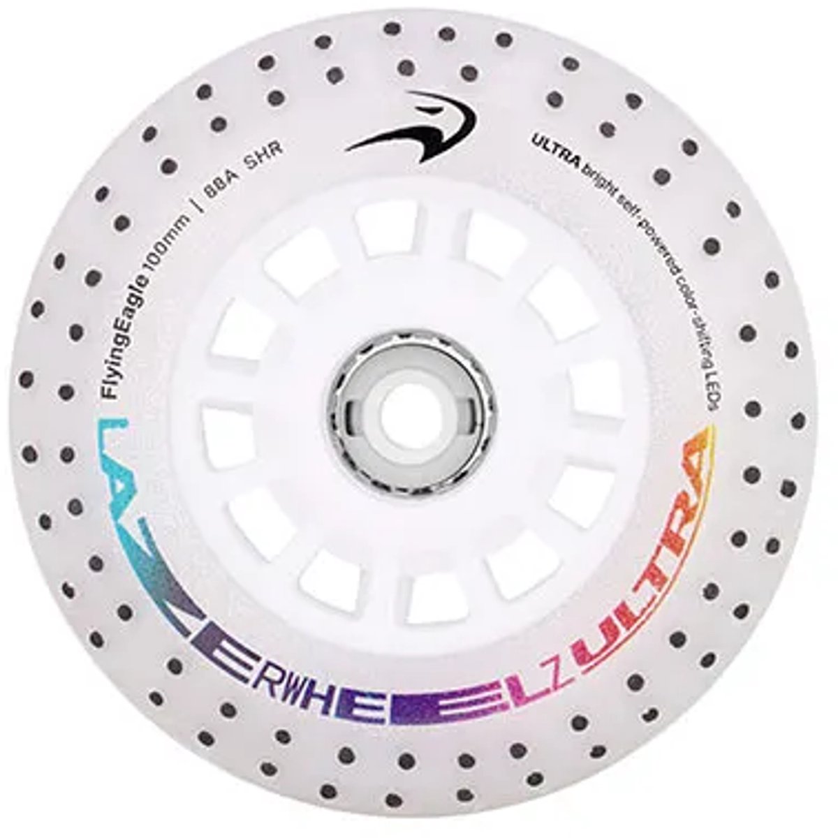 Flying Eagle Lazerwheelz Color Shifting Ultra Spark Schaatswielen Zilver 90 mm/88A