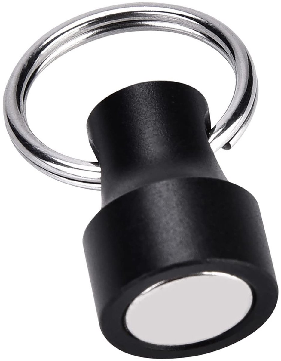 Dailygoods - Vissen Magnetische Gesp - Accessoire Tool - Roestvrij staal - Zwart of zilver - Magneet Karabijnhaak - Ideaal voor outdoor activiteiten -...