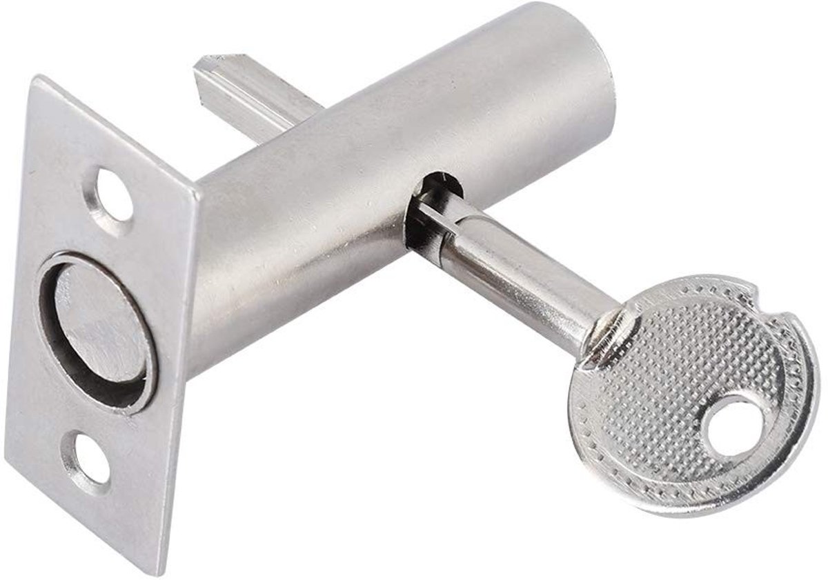 Dailygoods- Slotkit Roestvrij Staal - Insteekslot - Deurslot Binnendeur - Deurslot voor Hotel/Fabriek - Praktische Accessoires - Eenvoudig te Installeren