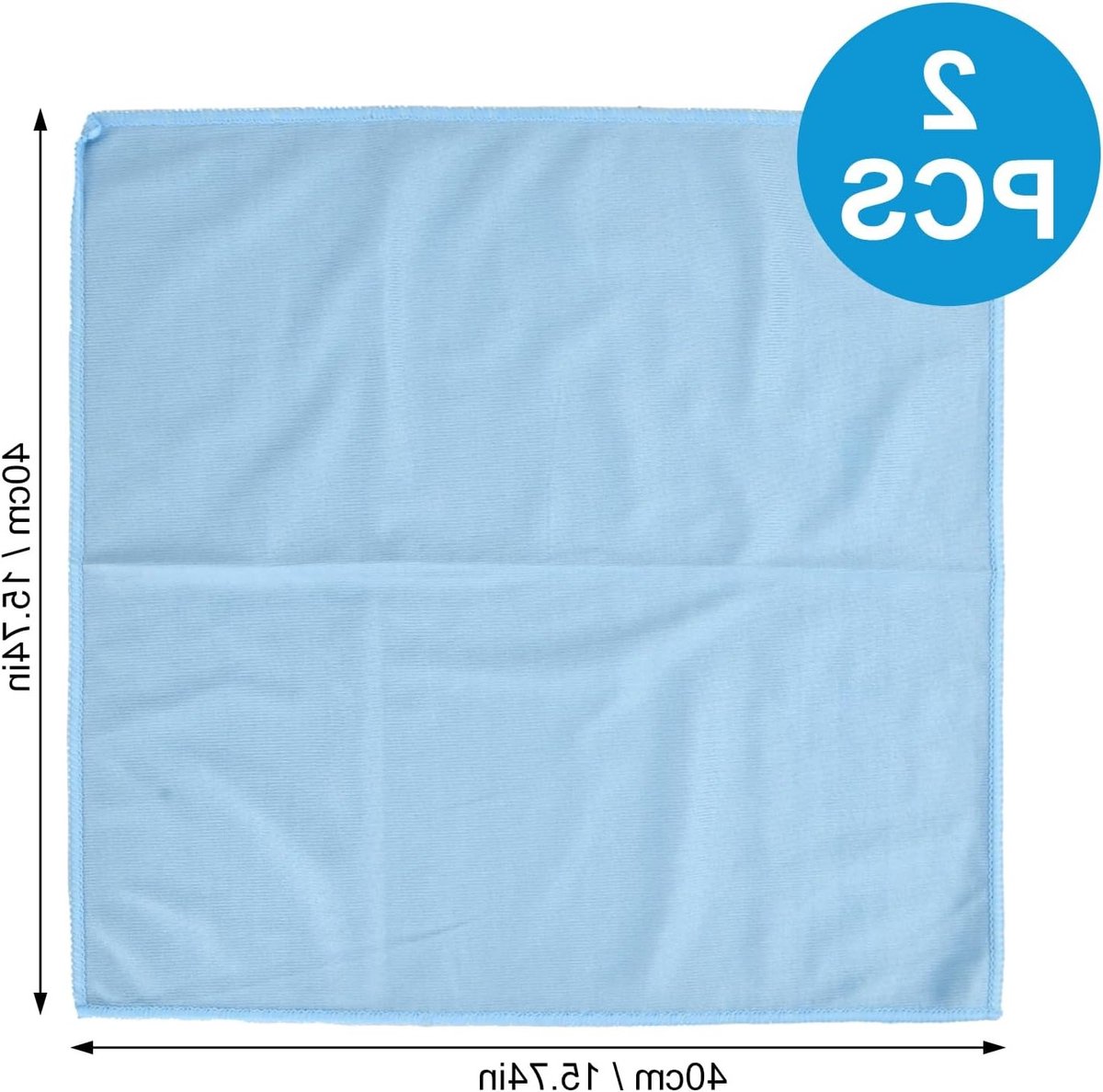 Set van 2 Microvezeldoeken Blauw 40x40 cm - Streeploos Ramen, Spiegel en Glas Schoonmaken