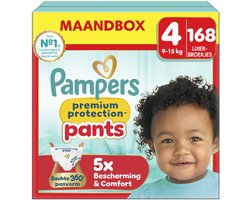 Pampers Premium Protection Pants Maat 4, 168 Luierbroekjes, 9kg-15kg