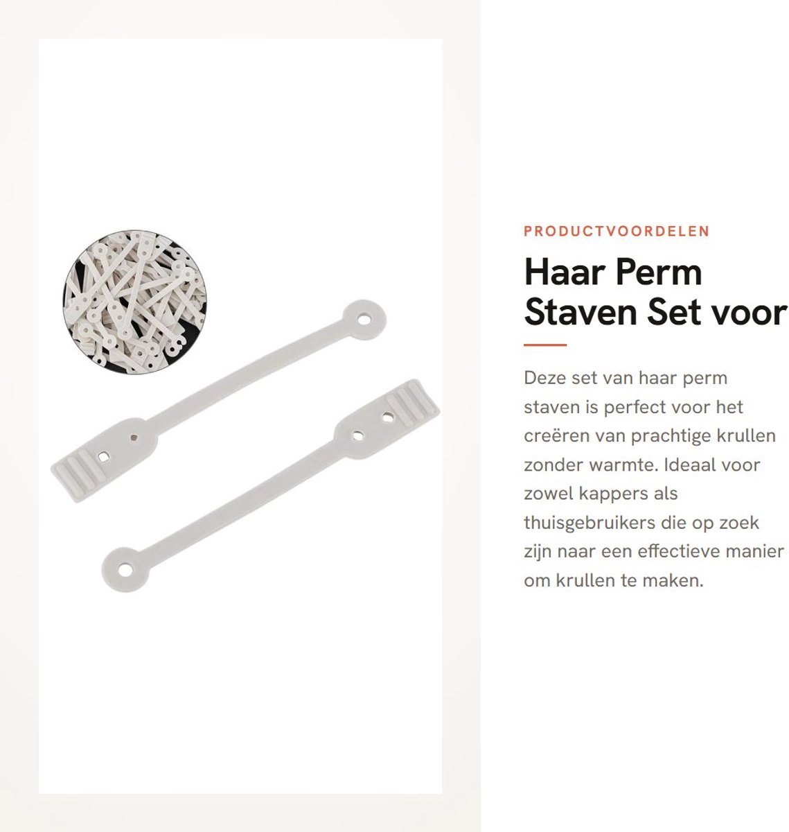 Dailygoods- Haarpermstaven Set van 50 - Geen Warmte Krulspelden - Korte Golf Staven - Plastic Haarrollers - Duurzaam Materiaal - Voor Gezond Haar