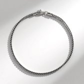 Cavill - 925 Sterling Zilver Gerhodineerde Zilveren Armband - Elegante Franco Ketting 20 cm - Fijne Armband met Karabijnsluiting