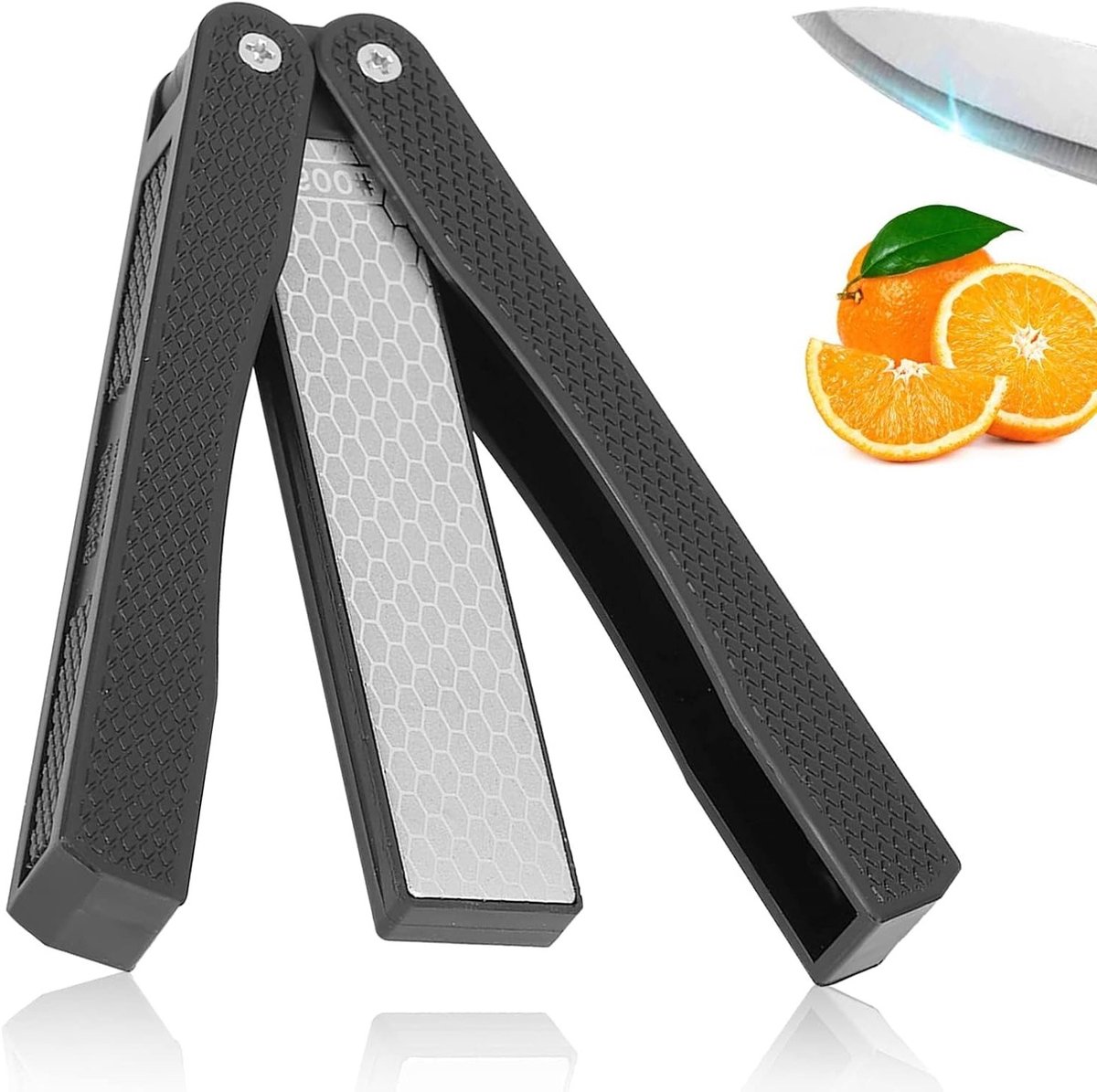 Vouwbare Dubbelzijdige Messenslijper met Antislip en Diamantcoating voor Efficiënt Slijpen