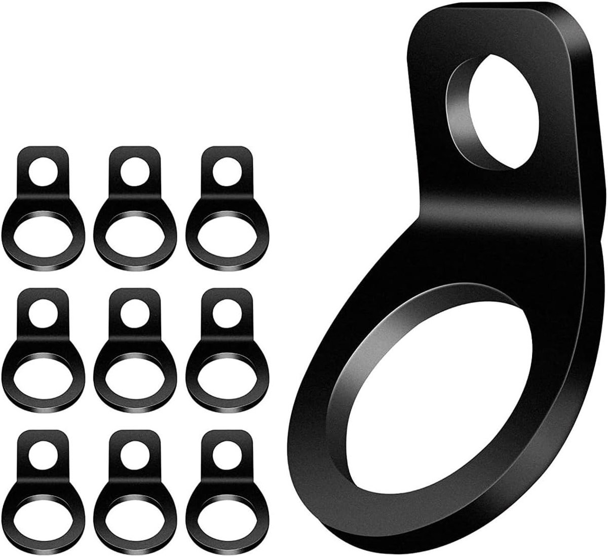 Multifunctionele Lashing Straps - RVS Verstelbare Bevestigingshaken voor Vrachtwagens, Aanhangers en Fietsen - 10 Stuks